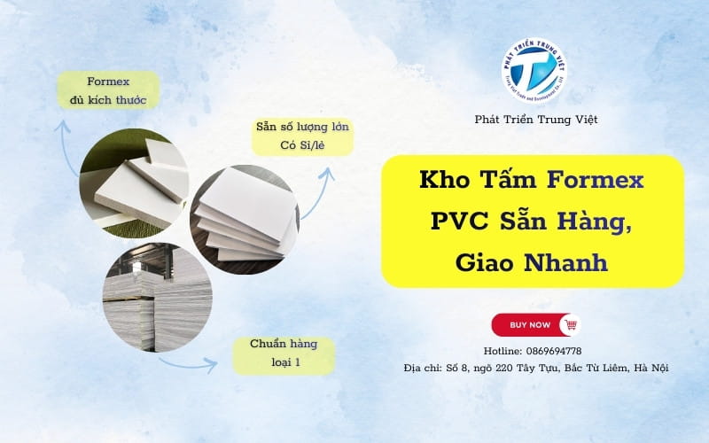 Bảng giá tấm nhựa formex PVC 2mm, 3mm, 5mm, 8mm, 10mm
